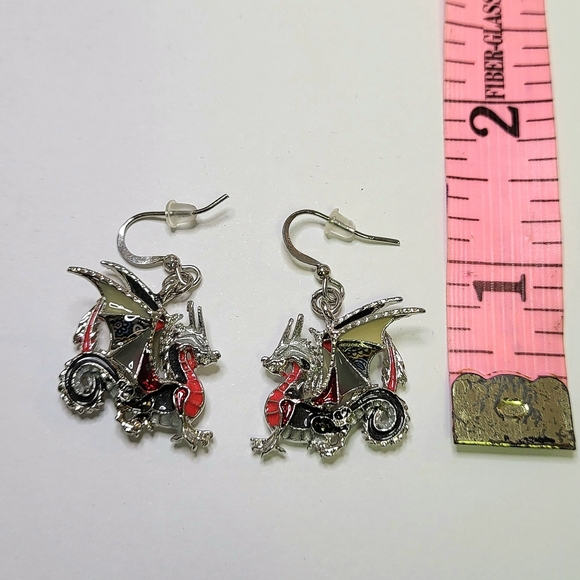 Dragon resin alloy costume earrings - Picture 2 of 2